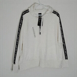 Nike Dri-fit XL loose fit cream zip up hoodie